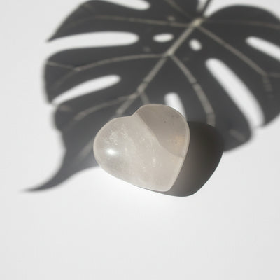Clear Quartz Heart Palm Stone