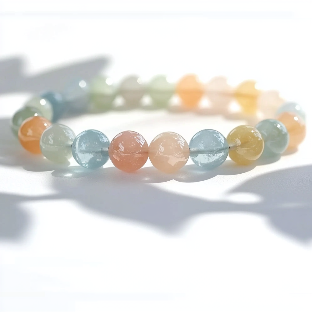 Morganite Beryl Aqua Bracelet