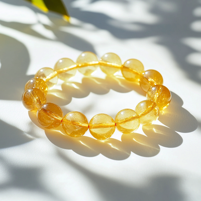 Yellow Quartz Calcite Bracelet