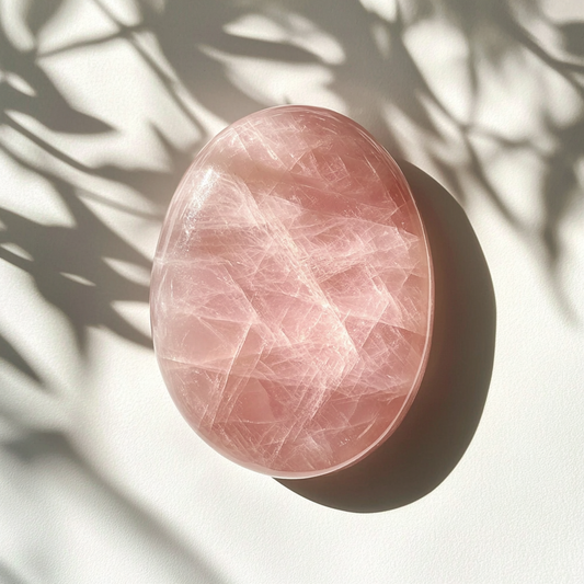 Rose Quartz Palm Stone